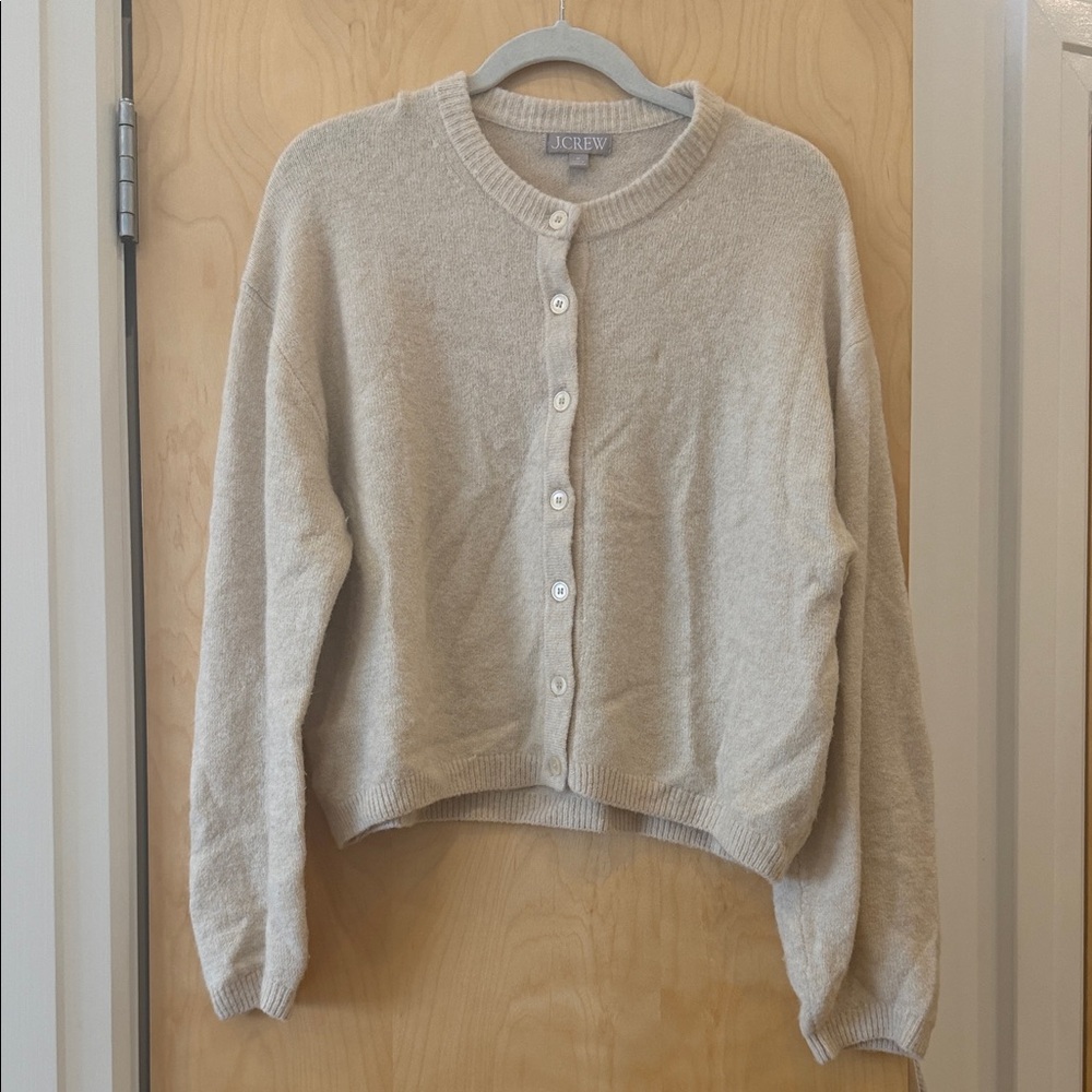 J. Crew Women's Beige Button-Up Cardigan